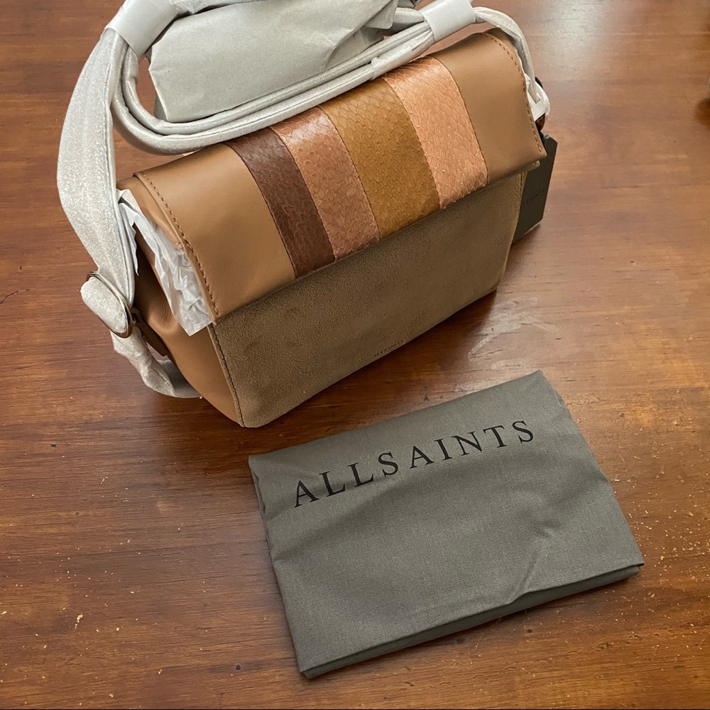 All Saints Leather Crossbody Bag - Picture 1 of 13